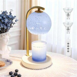 Candle Warmer Lamp Dimmable Wax Melt Warmer Timer Home Decor Gift for Women Blue
